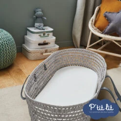 Matelas De Couffin Bambou Ecru De P'tit Lit -Bébés Fournitures Boutique 01063064 2