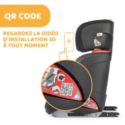 Siège Auto Oasys Evo 2-3 Fix Plus Jet Black De Chicco -Bébés Fournitures Boutique 01090361 8
