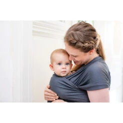 Écharpe De Portage Extensible Tricot-Slen Bambou Bio Smokey Grey De Babylonia -Bébés Fournitures Boutique 01099086 3