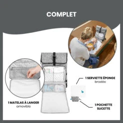 Sac à Dos à Langer Le Sancy Smokey De Babymoov -Bébés Fournitures Boutique 01109376 5