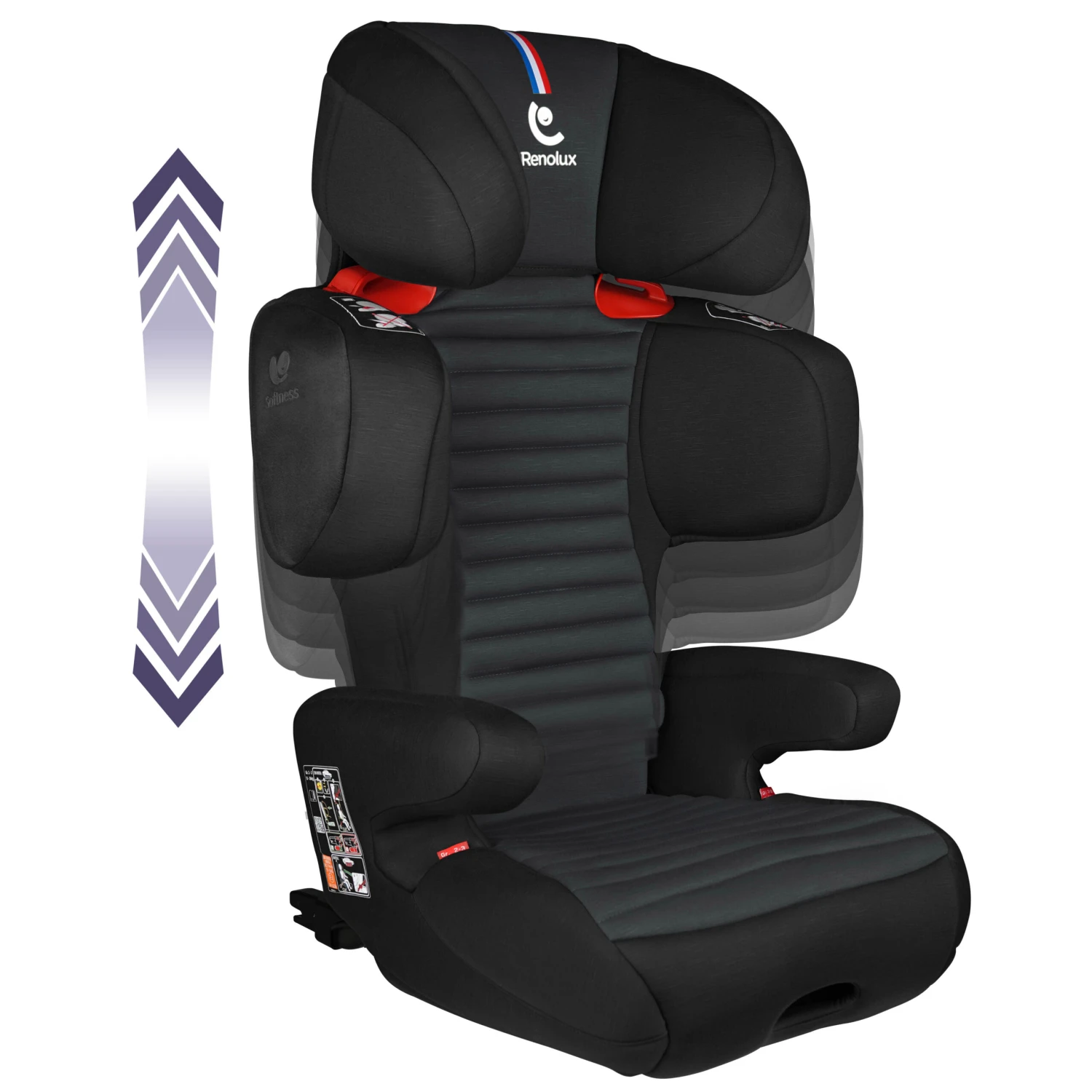 Renofix Groupe 2/3 Isofix Inclinable Softness® Carbon De Renolux 4 Renofix Groupe 2/3 Isofix Inclinable Softness® Carbon De Renolux – Image 2