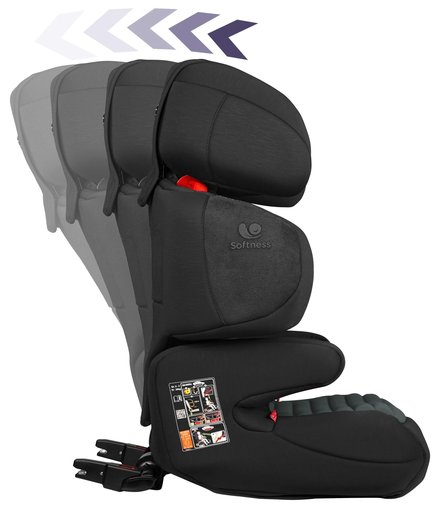 Renofix Groupe 2/3 Isofix Inclinable Softness® Carbon De Renolux 5 Renofix Groupe 2/3 Isofix Inclinable Softness® Carbon De Renolux – Image 3
