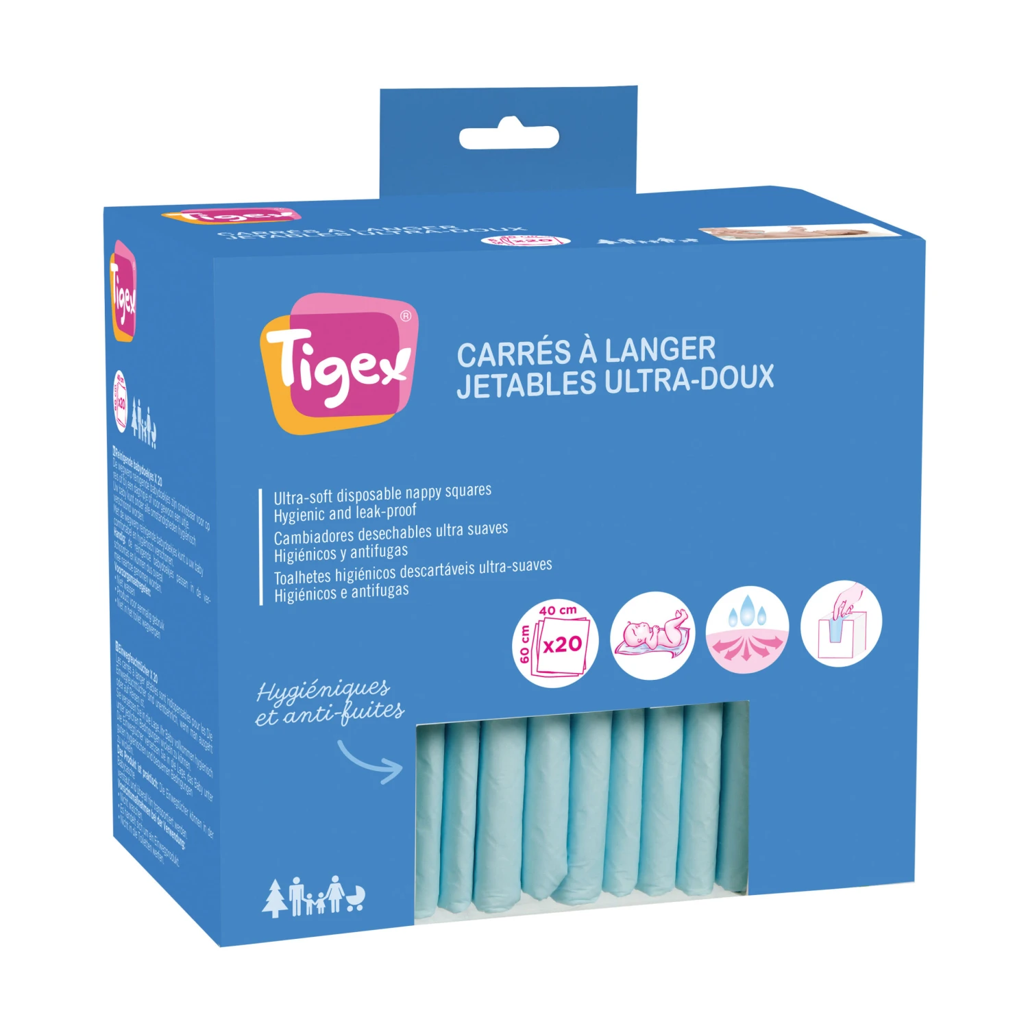 Matelas à Langer Jetables X20 Pièces Blanc De Tigex 4 Matelas à Langer Jetables X20 Pièces Blanc De Tigex – Image 2