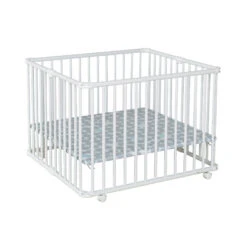 Parc Pliable Lucilee+ Blanc Pois Gris De Geuther