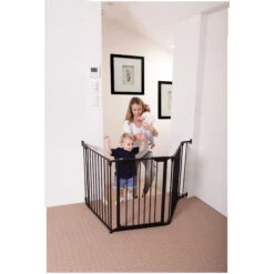 Barrière De Sécurité 3 Panneaux Newport AD Noir De Dreambaby -Bébés Fournitures Boutique 01140817 5
