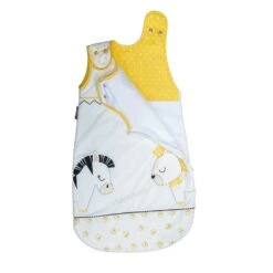 Pluche Et Pompon Sac Nid été Blanc/Jaune 0-6 Mois De Sauthon Baby's Sweet Home -Bébés Fournitures Boutique 01147647 2