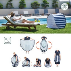 Tente Anti-UV Haute Protection 50+ Marinière Bleu De Babymoov -Bébés Fournitures Boutique 01148352 4
