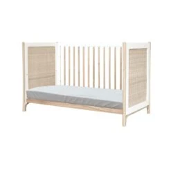 Océania Lit 60x120 Tressage Rotin Neige De Théo -Bébés Fournitures Boutique 01148522 8