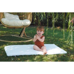 Matelas Bébé De Voyage Ocean Friendly Blanc/Bleu 60 X 120 Cm De Candide -Bébés Fournitures Boutique 01150395 10
