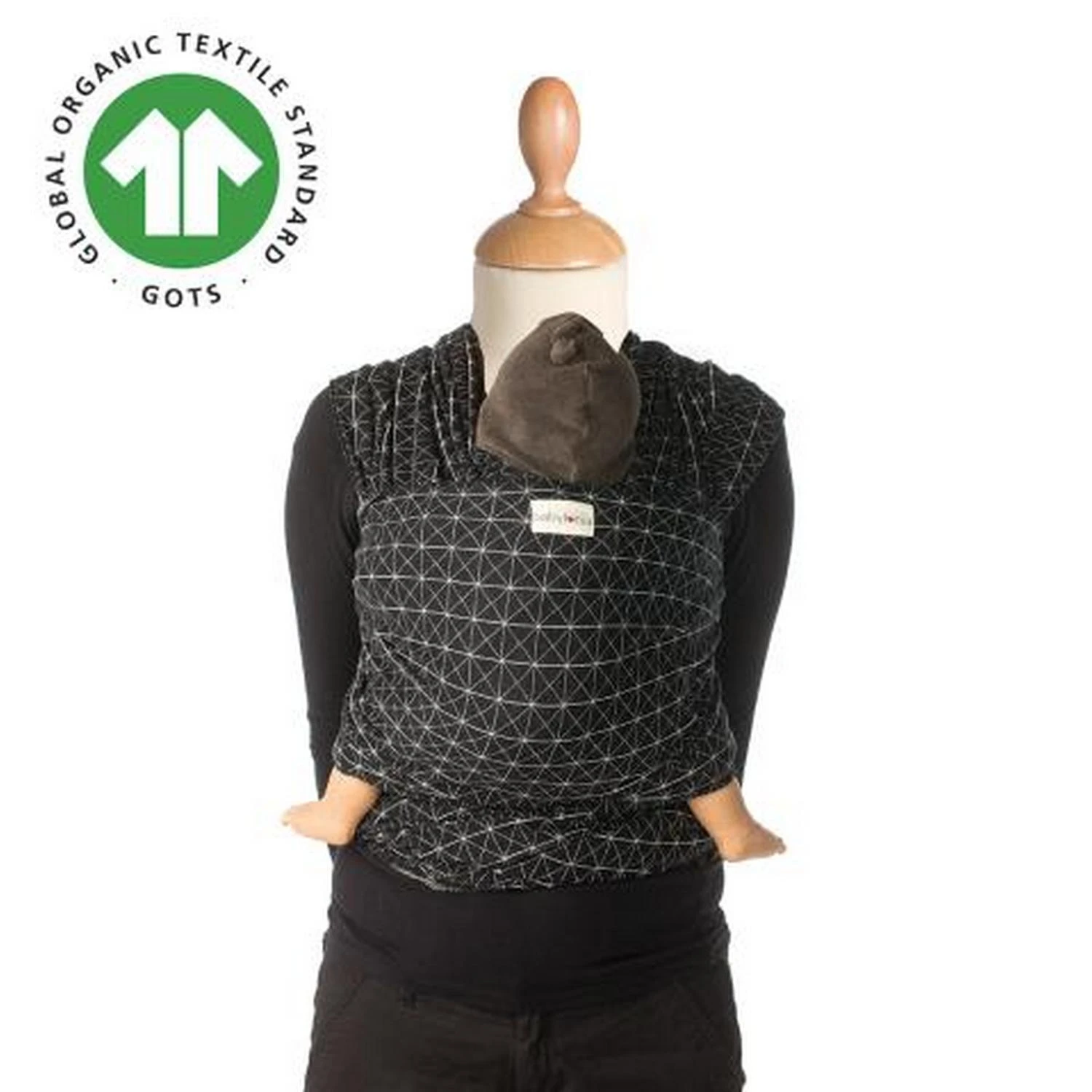 Écharpe De Portage Extensible Coton Biologique Tricot-Slen Design Black Diamond De Babylonia 3 Écharpe De Portage Extensible Coton Biologique Tricot-Slen Design Black Diamond De Babylonia