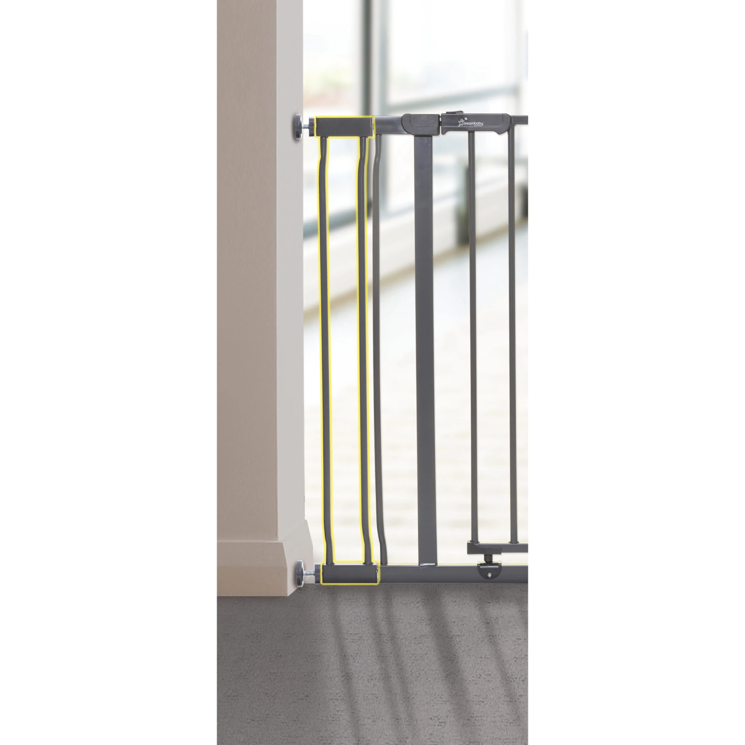 Extension De Barrière De Sécurité Ava/Liberty Gris 9 Cm De Dreambaby 4 Extension De Barrière De Sécurité Ava/Liberty Gris 9 Cm De Dreambaby – Image 2