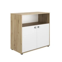 Commode 2 Portes Arthur Blanc/Chêne De Galipette -Bébés Fournitures Boutique 01155905 3