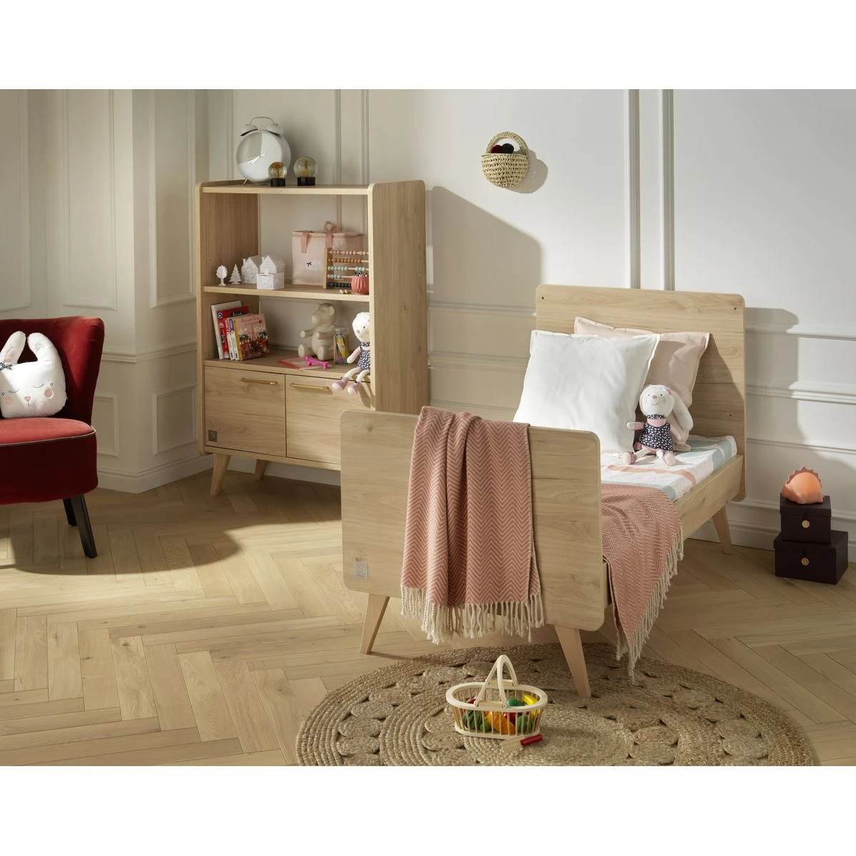 Arty Bibliothèque 2 Portes/1 Penderie Chêne Suave De Sauthon Baby's Sweet Home 8 Arty Bibliothèque 2 Portes/1 Penderie Chêne Suave De Sauthon Baby's Sweet Home – Image 6