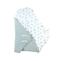 Mix & Match Couverture Promenade Mousseline Bio Safari Sauge De Noukies -Bébés Fournitures Boutique 01165105 6