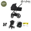 Trio Poussette Talos S + Aton B2 + Adaptateurs Deep Black De CYBEX -Bébés Fournitures Boutique 01165809 1