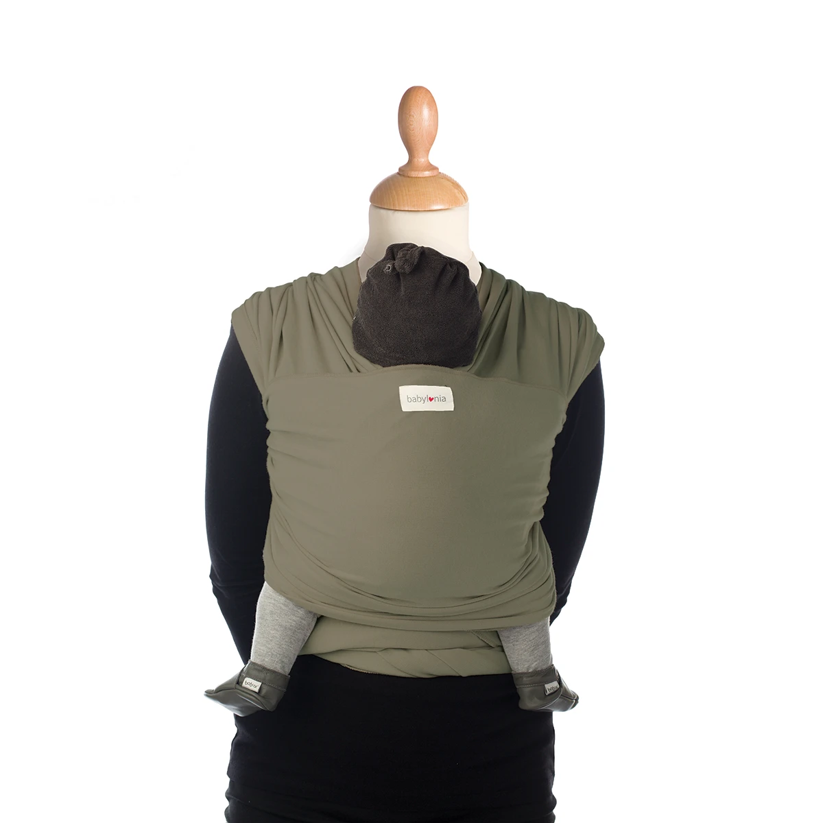 Écharpe De Portage Extensible Tricot-Slen Bambou Bio Khaki De Babylonia 3 Écharpe De Portage Extensible Tricot-Slen Bambou Bio Khaki De Babylonia