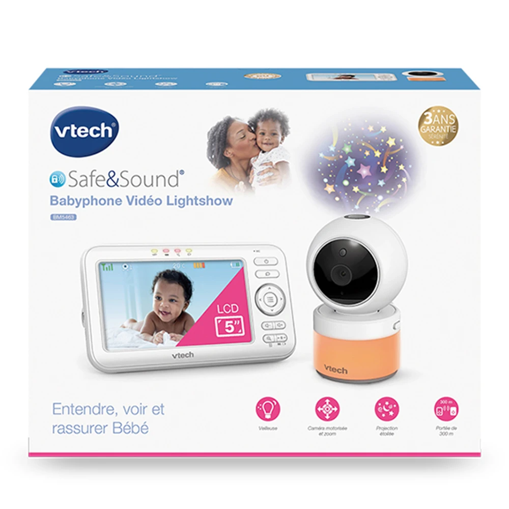 BM5463 Babyphone Video Lightshow Blanc De Vtech 6 BM5463 Babyphone Video Lightshow Blanc De Vtech – Image 4