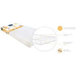 Matelas Essentiel 60x120 Blanc 60 X 120 Cm De Candide -Bébés Fournitures Boutique 30755944 1