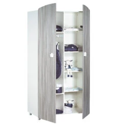 Hugo Armoire 2 Portes Gris / Blanc De Sauthon Baby's Sweet Home -Bébés Fournitures Boutique 66857287 1
