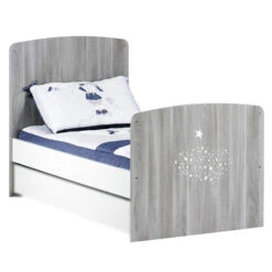 Hugo Little Big Bed 70x140 Cm Gris De Sauthon Baby's Sweet Home -Bébés Fournitures Boutique 66857331 1